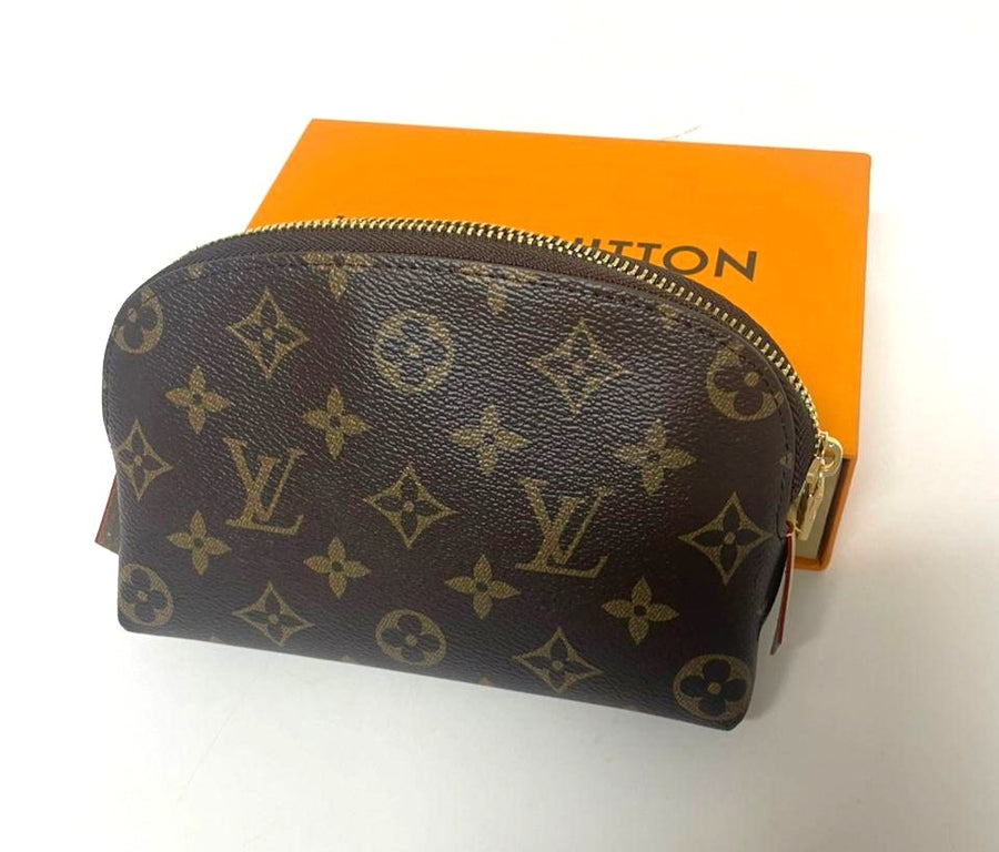 Louis Vuitton Monogram Cosmetic Pouch Brown W/B & DB