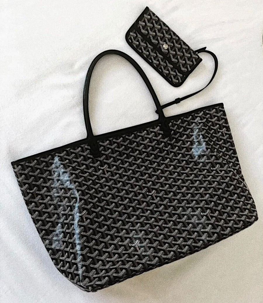 Goyard Saint Louis GM Bag — Black Goyardine Canvas