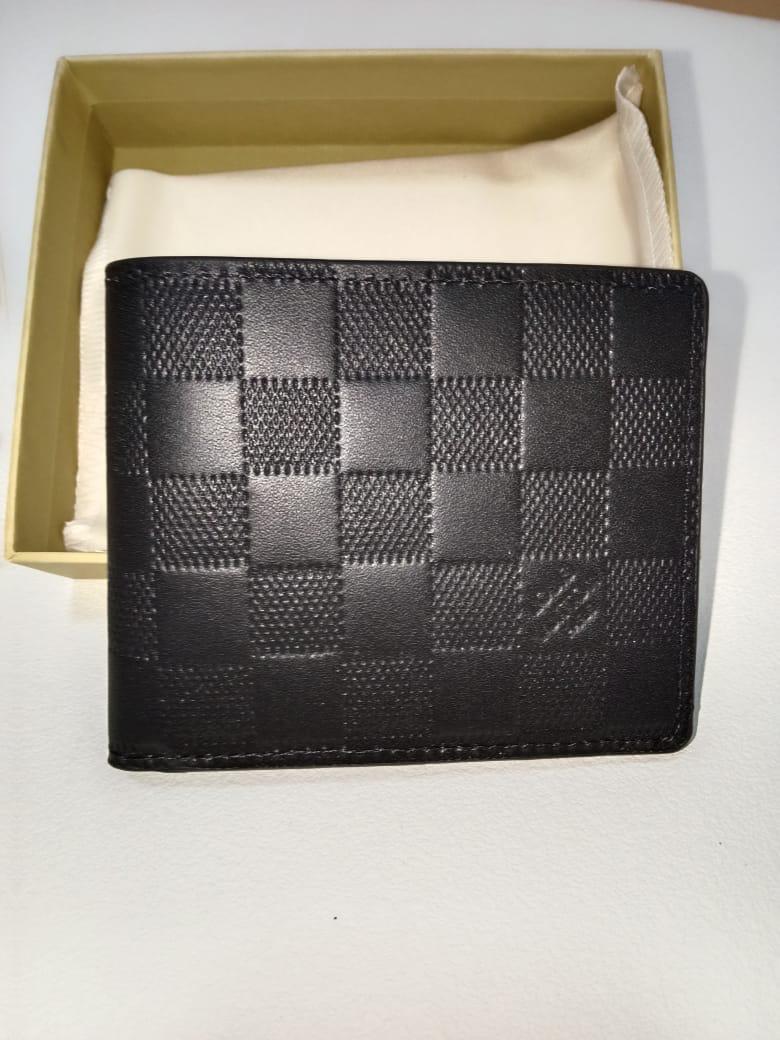 Louis Vuitton Damier Graphite Multiple Wallet Black Leather Bifold Men's