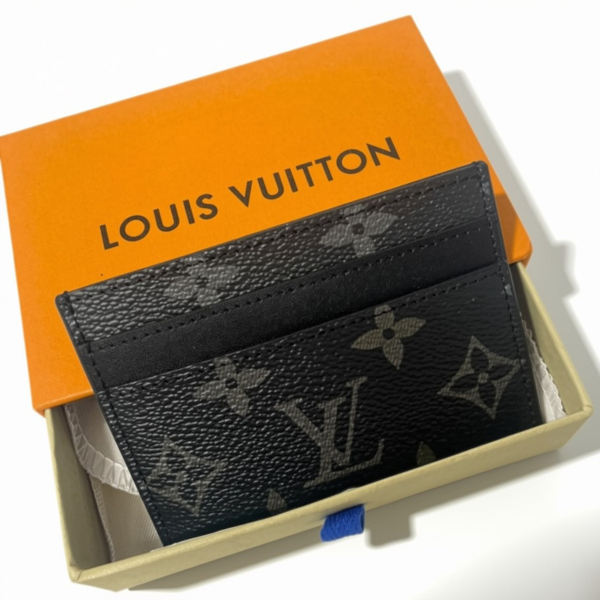 Louis Vuitton Monogram Eclipse Porte-Cartes Double Card Holder Black