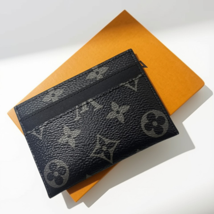 Louis Vuitton Monogram Eclipse Porte-Cartes Double Card Holder Black