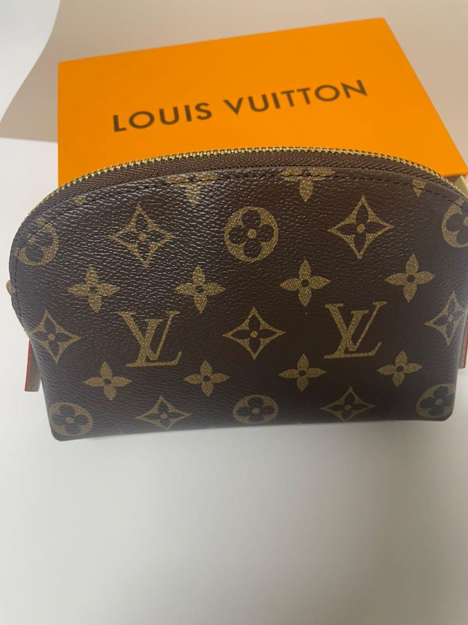 Louis Vuitton Monogram Cosmetic Pouch Brown W/B & DB