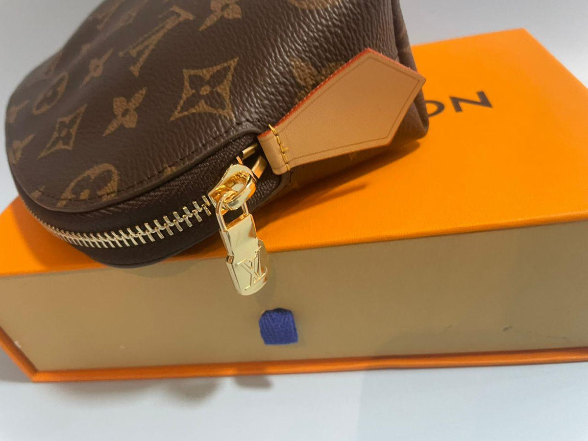 Louis Vuitton Monogram Cosmetic Pouch Brown W/B & DB