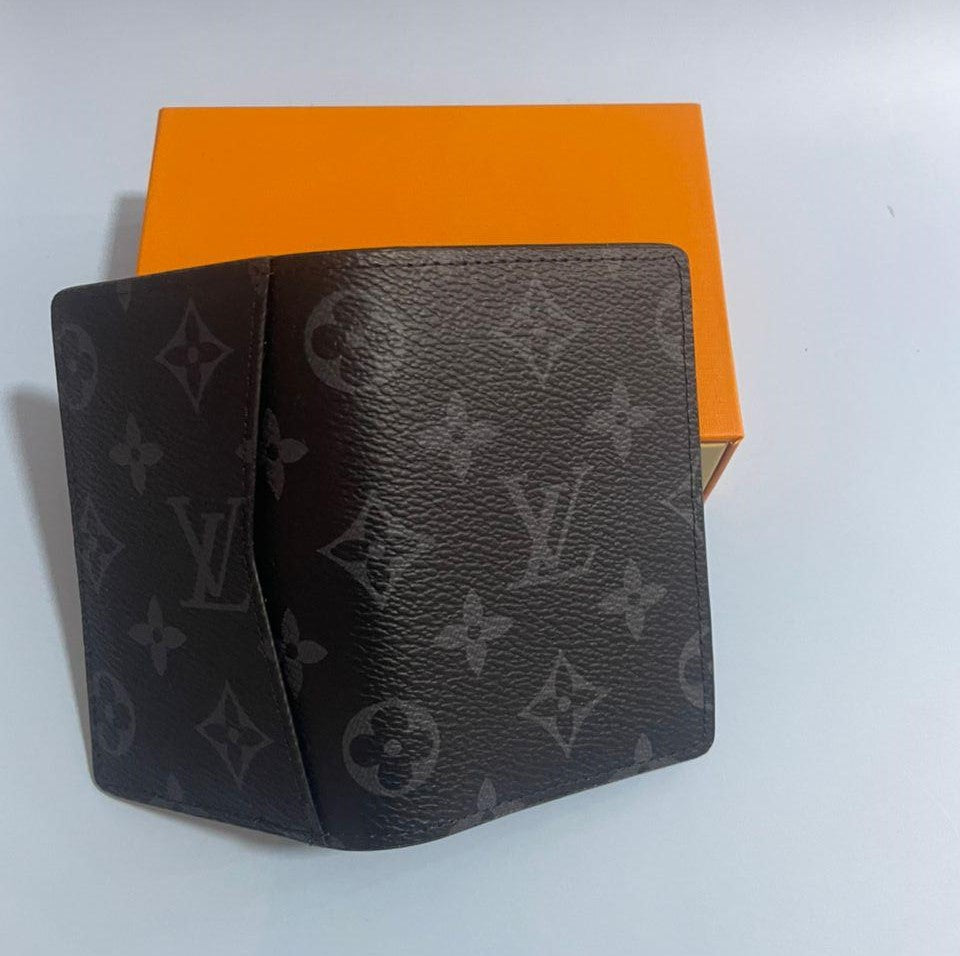 Louis Vuitton Pocket Organizer Monogram Eclipse Black Authentic Men's Wallet