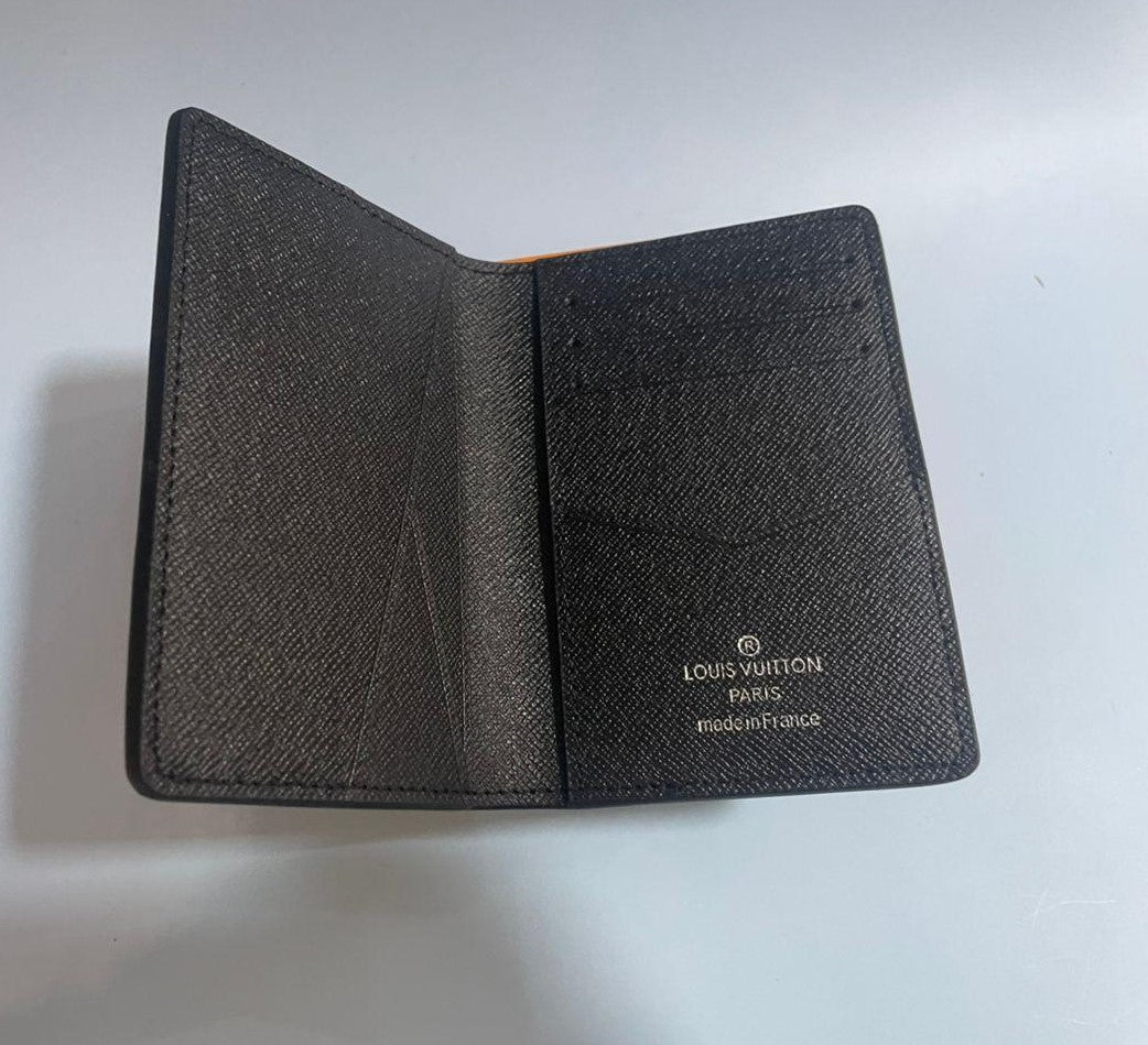Louis Vuitton Pocket Organizer Monogram Eclipse Black Authentic Men's Wallet