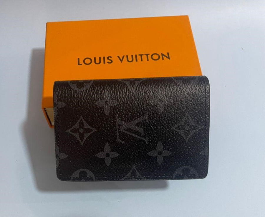 Louis Vuitton Pocket Organizer Monogram Eclipse Black Authentic Men's Wallet