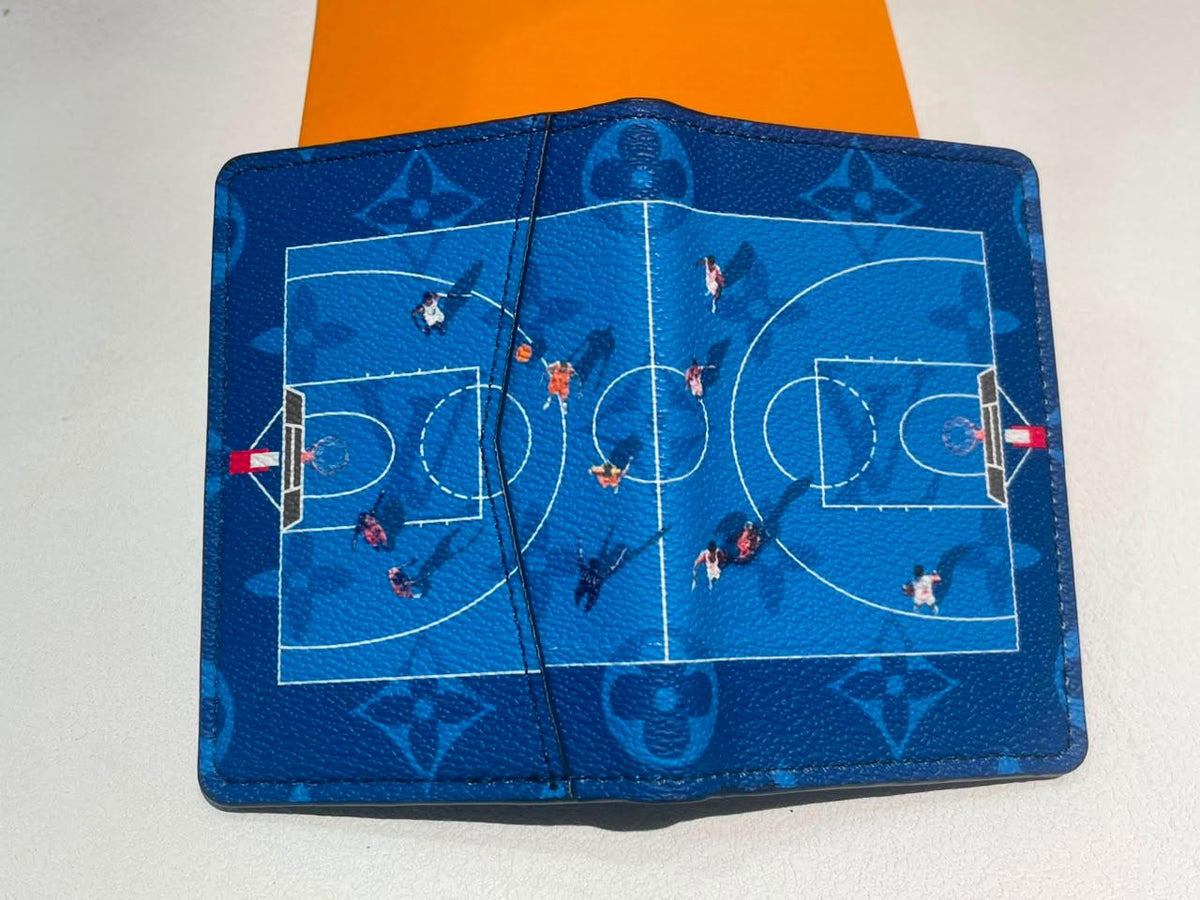 Louis Vuitton Pocket Organizer Monogram Blue Basketball