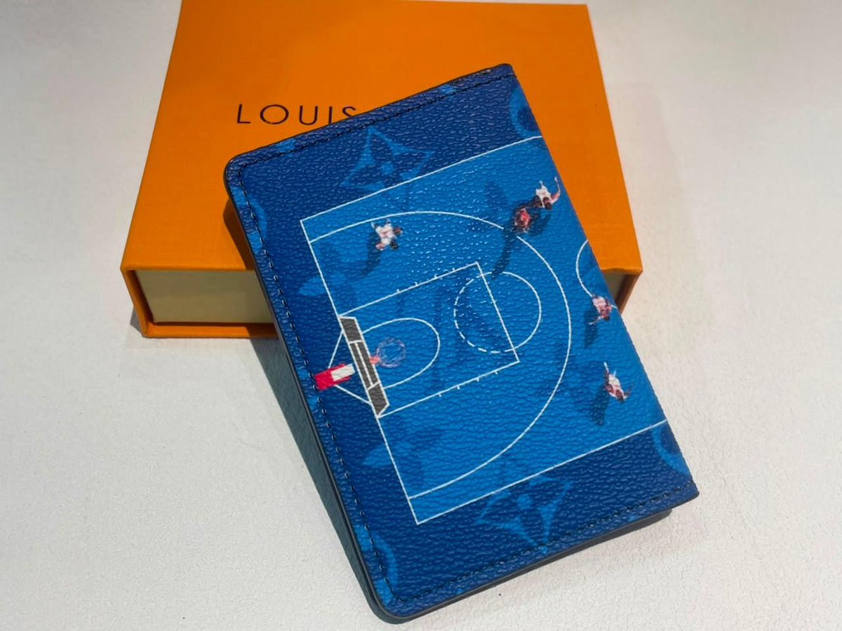 Louis Vuitton Pocket Organizer Monogram Blue Basketball