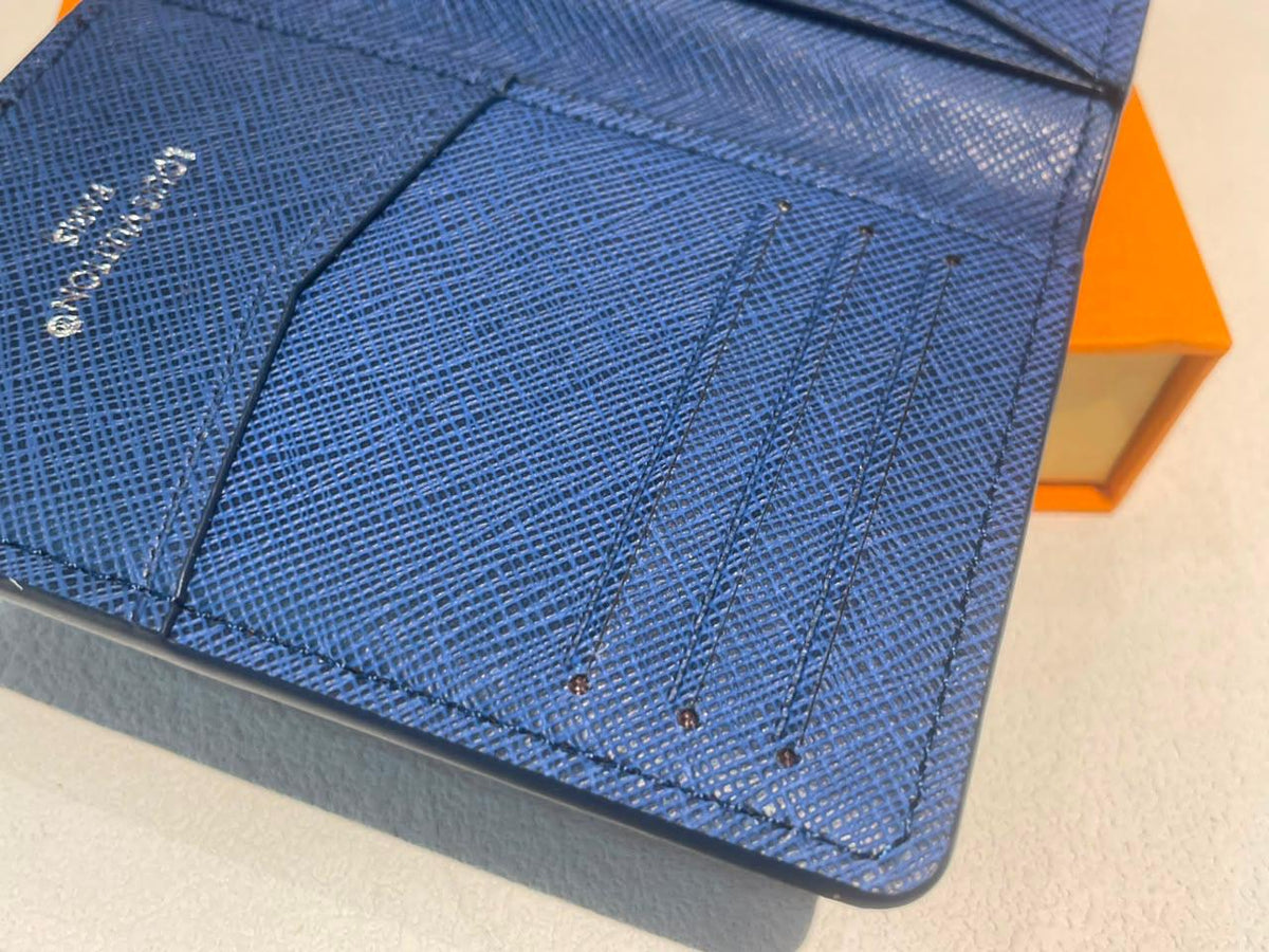 Louis Vuitton Pocket Organizer Monogram Blue Basketball