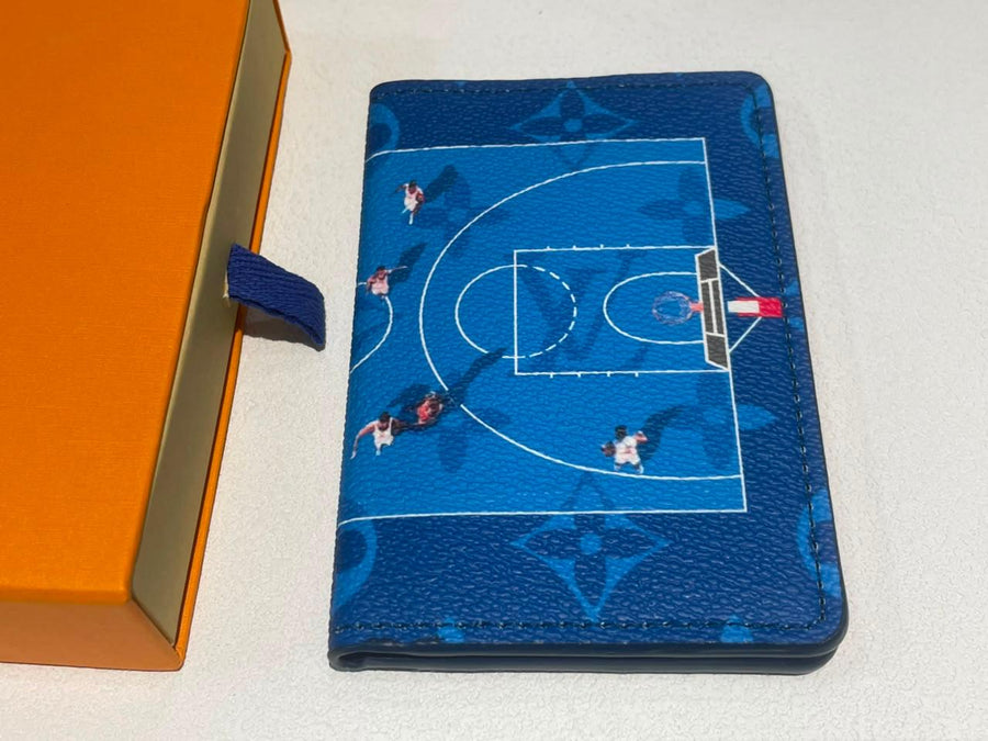 Louis Vuitton Pocket Organizer Monogram Blue Basketball