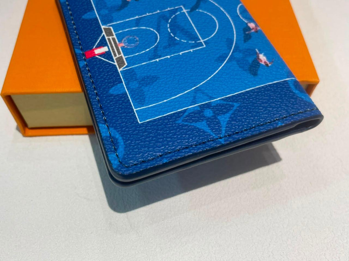 Louis Vuitton Pocket Organizer Monogram Blue Basketball