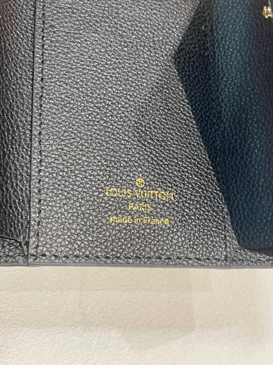 Louis Vuitton Victorine Monogram Empreinte Black Leather Trifold Wallet