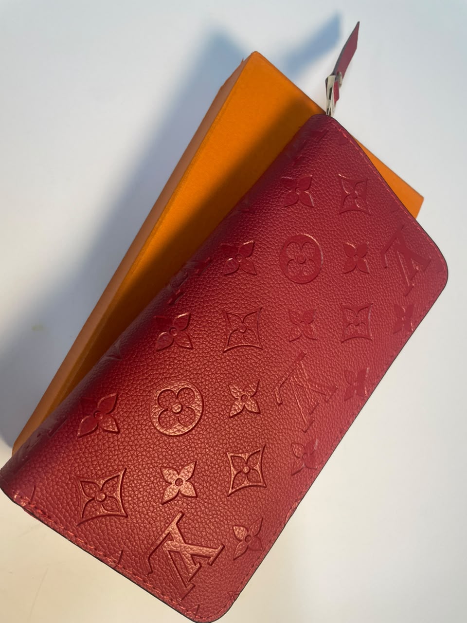 Louis Vuitton Zippy Long Wallet Monogram Empreinte Red