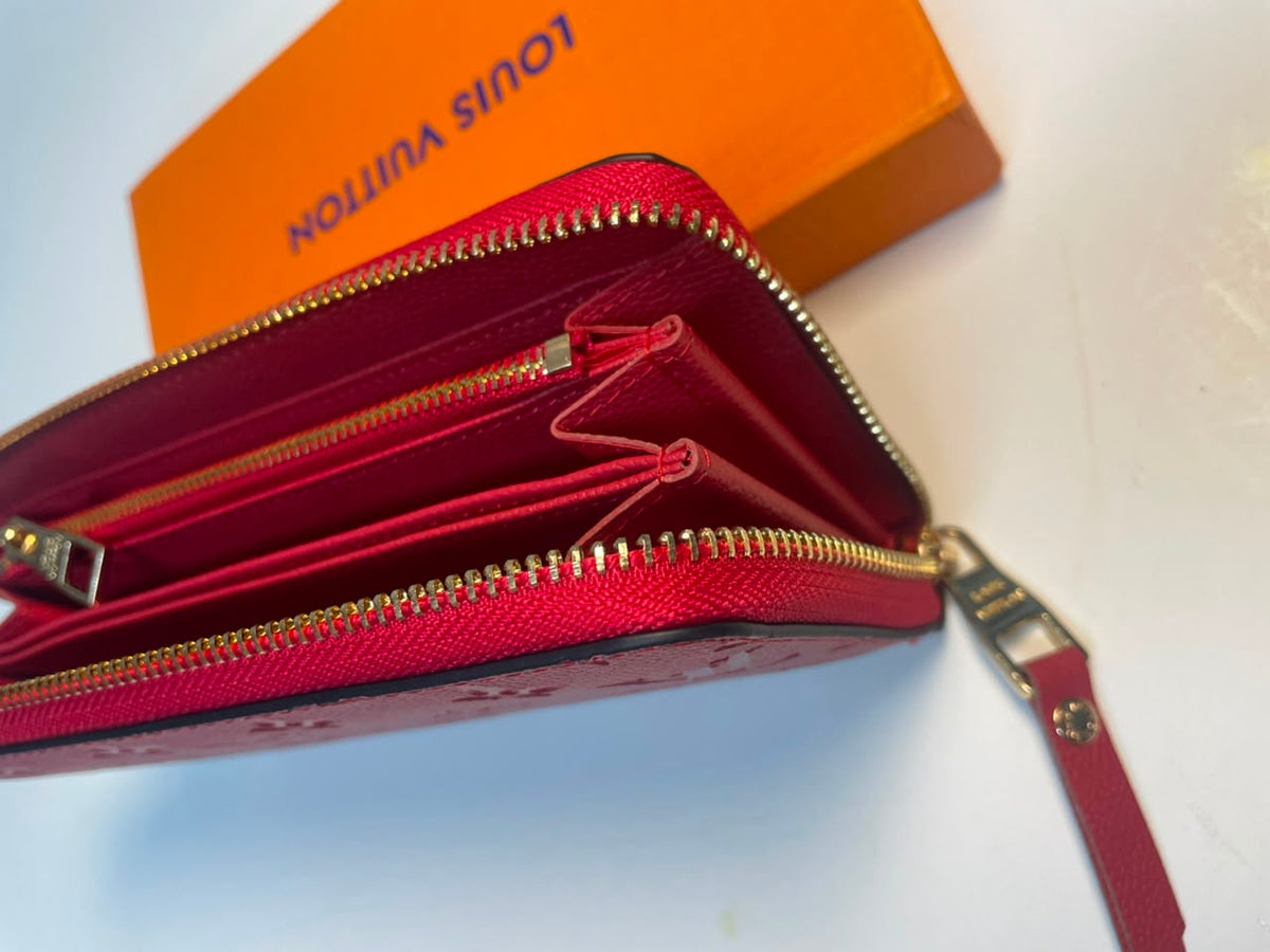 Louis Vuitton Zippy Long Wallet Monogram Empreinte Red