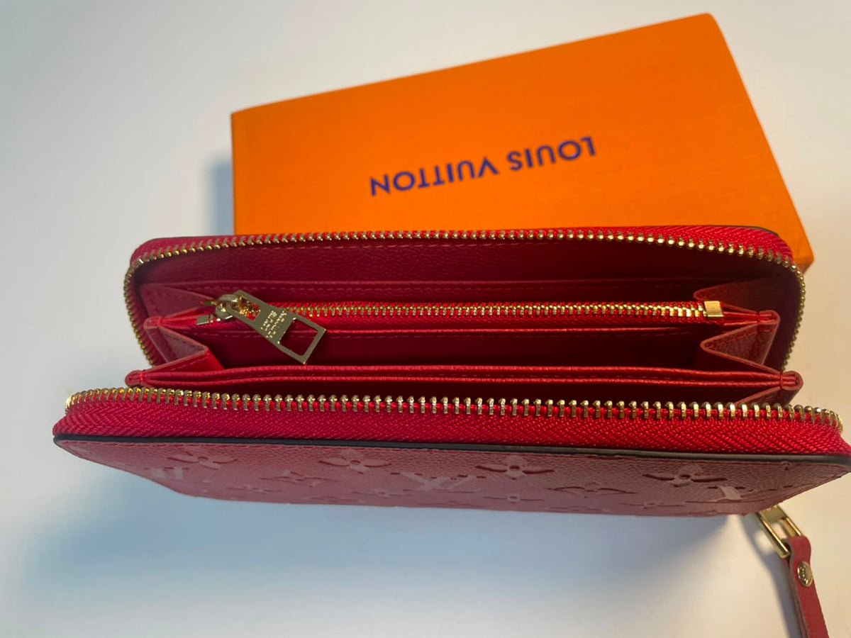 Louis Vuitton Zippy Long Wallet Monogram Empreinte Red