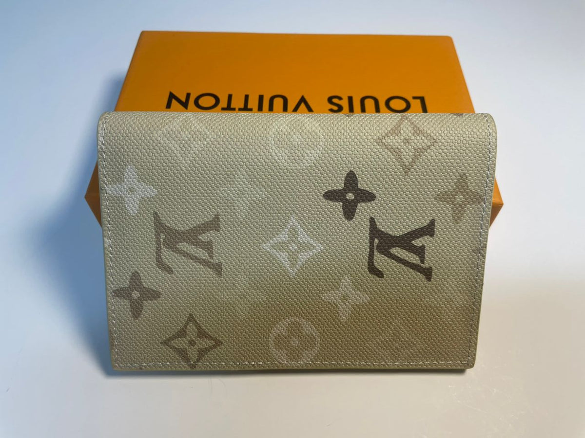 Louis Vuitton Monogram Surplus Sand Beige Passport Cover With Box