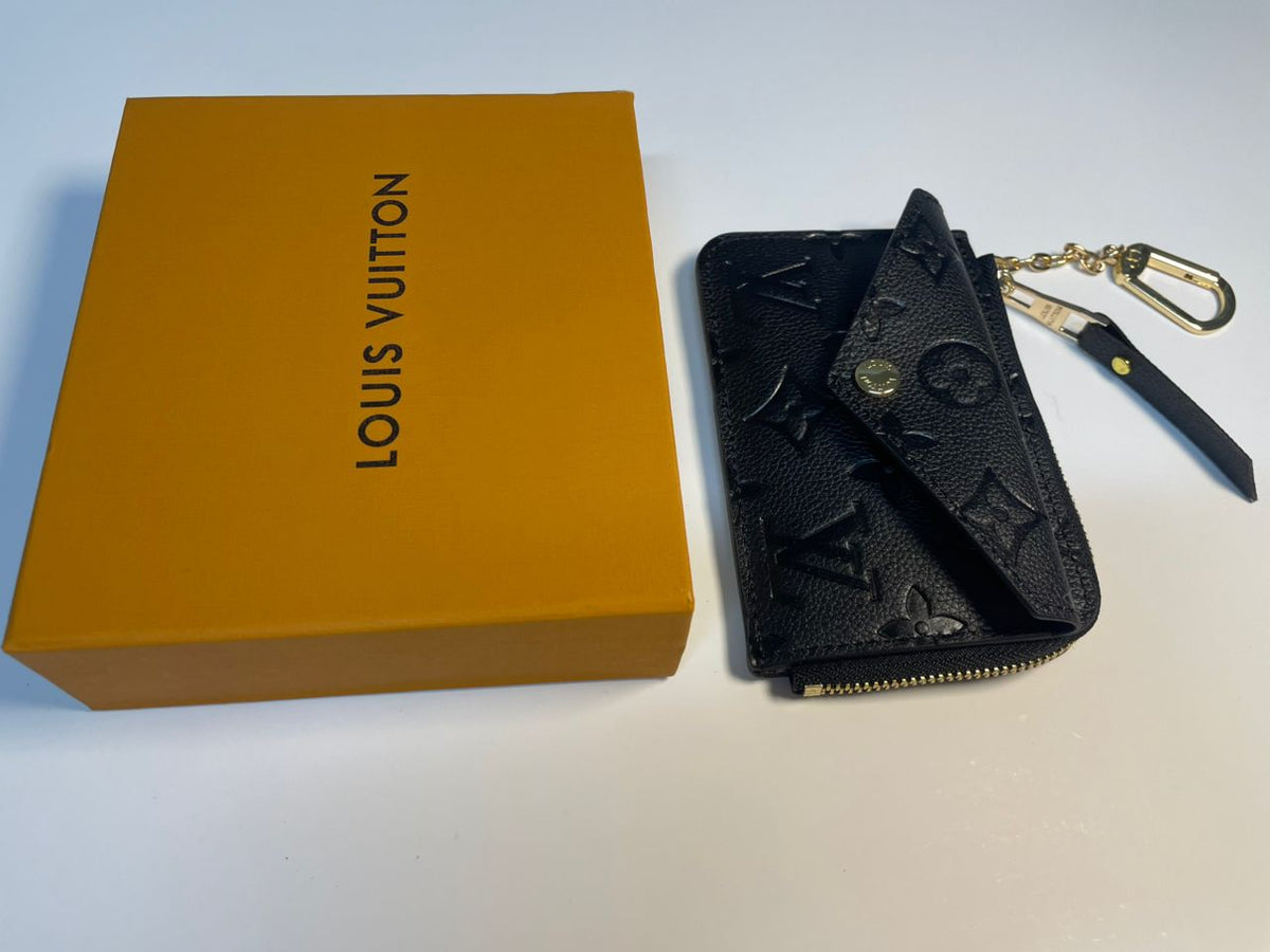 Louis Vuitton Monogram Empreinte Leather Recto Verso Card Holder Black Noir