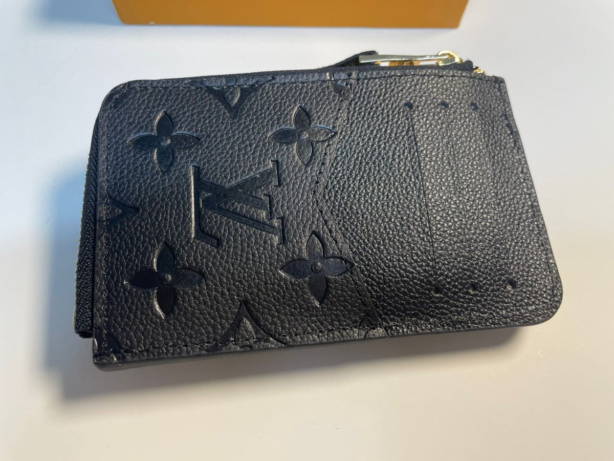 Louis Vuitton Monogram Empreinte Leather Recto Verso Card Holder Black Noir