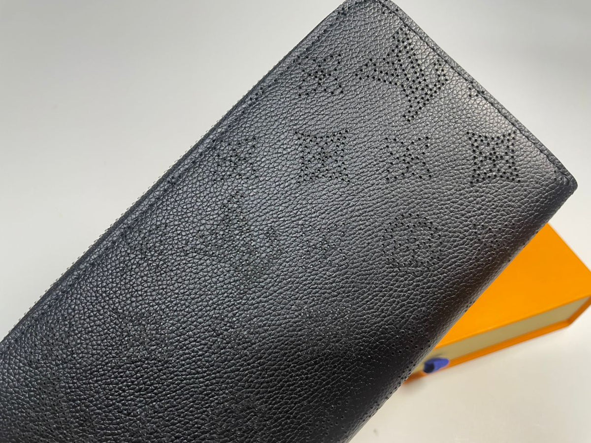 Louis Vuitton Mahina Iris Noir Wallet Black Leather Women's Wallet with Box & Dust Bag