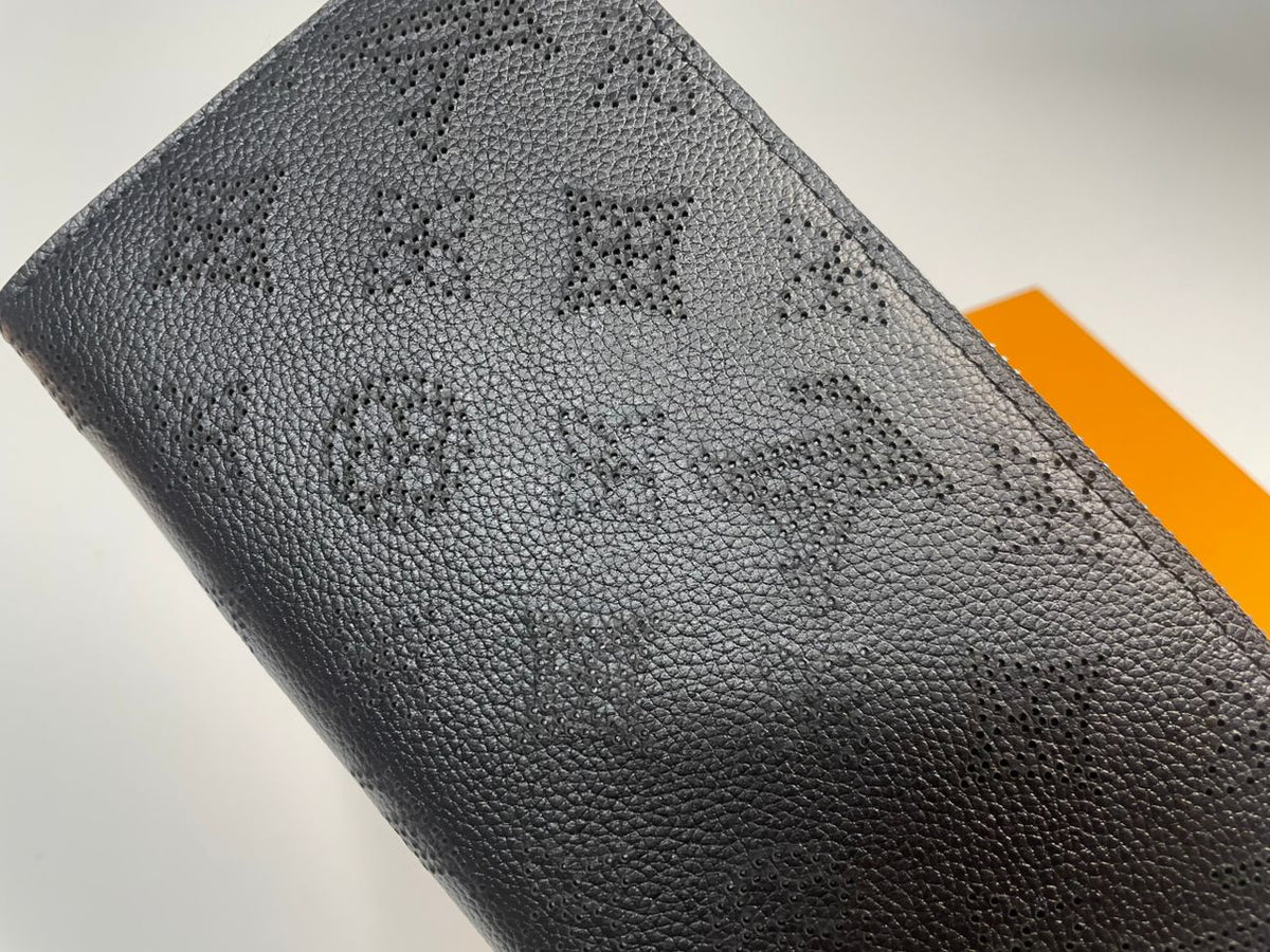 Louis Vuitton Mahina Iris Noir Wallet Black Leather Women's Wallet with Box & Dust Bag