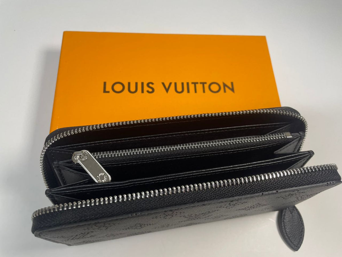 Louis Vuitton Mahina Iris Noir Wallet Black Leather Women's Wallet with Box & Dust Bag