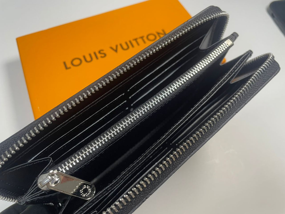 Louis Vuitton Mahina Iris Noir Wallet Black Leather Women's Wallet with Box & Dust Bag