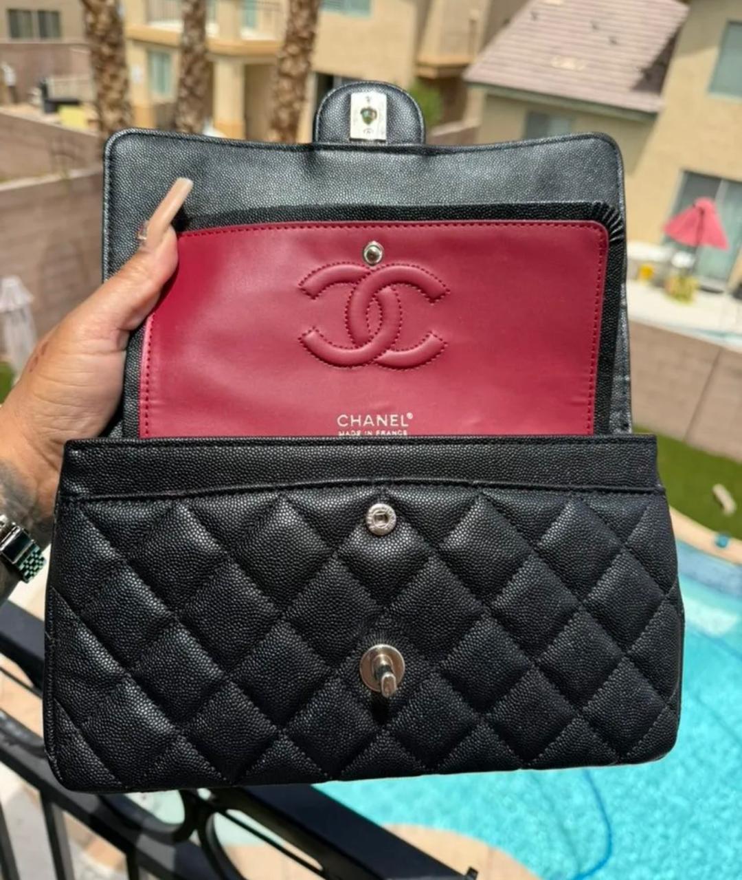 Chanel Classic Flap Quilted Shoulder Bag with Chain – Gold & Silver