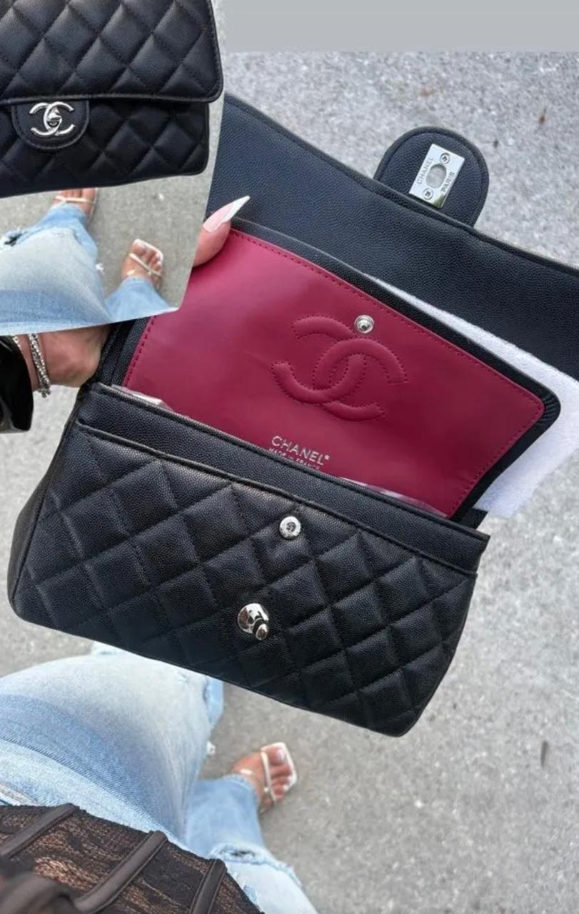 Chanel Classic Flap Quilted Shoulder Bag with Chain – Gold & Silver