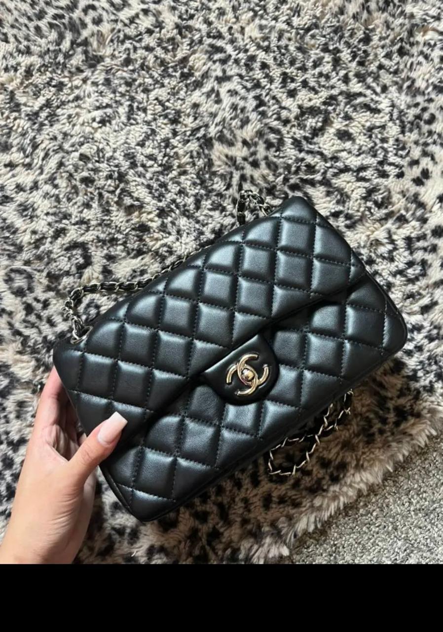 Chanel Classic Flap Quilted Shoulder Bag with Chain – Gold & Silver