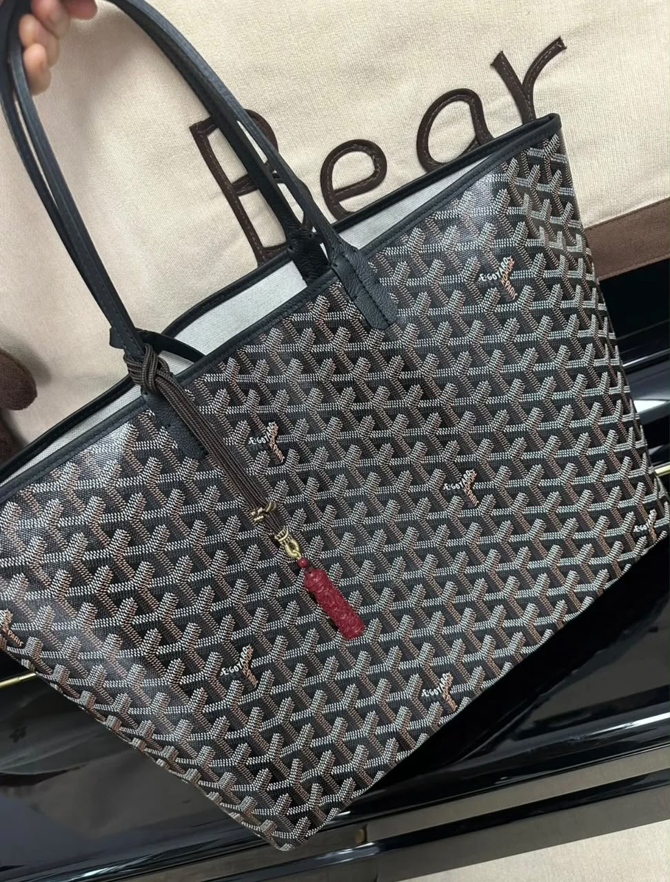 Goyard Saint Louis GM Bag — Black Goyardine Canvas