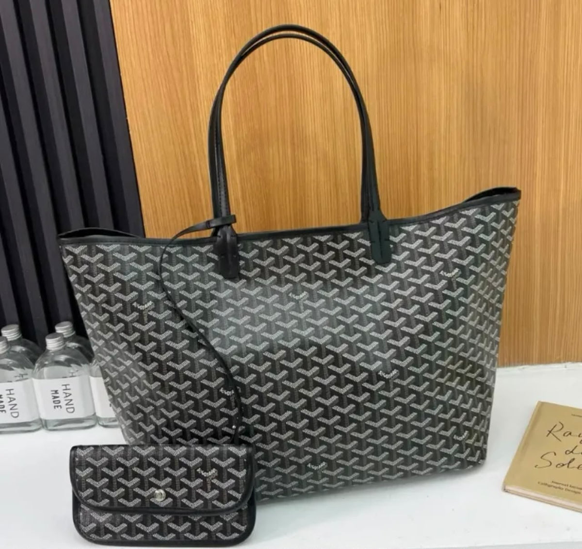 Goyard Saint Louis GM Bag — Black Goyardine Canvas