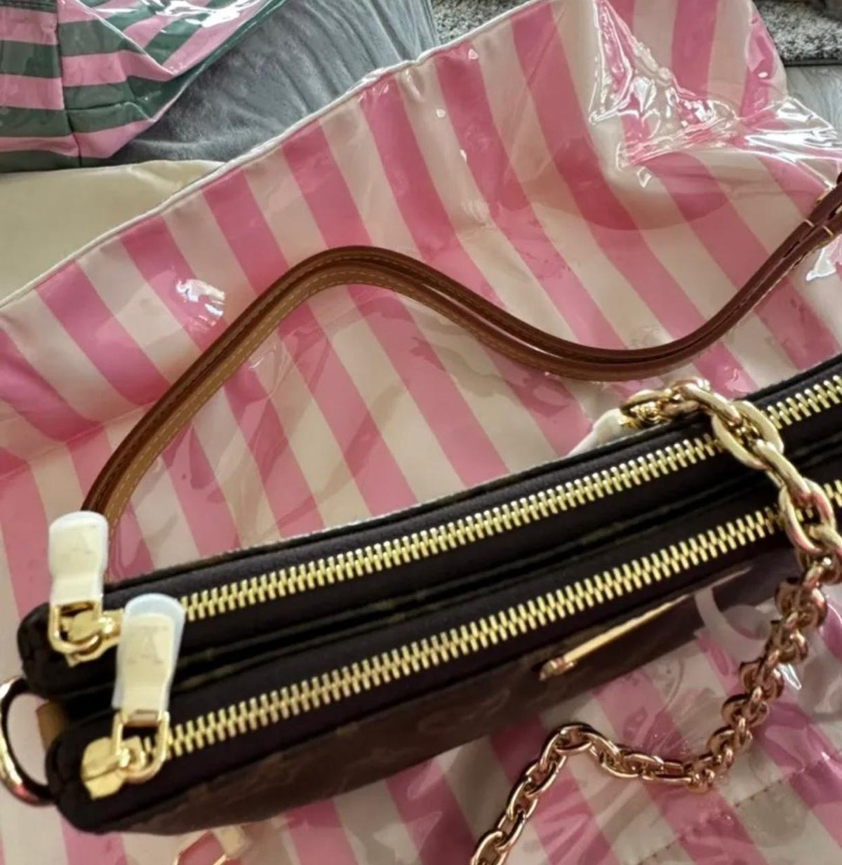Louis Vuitton Classic Monogram Canvas Zip Pochette