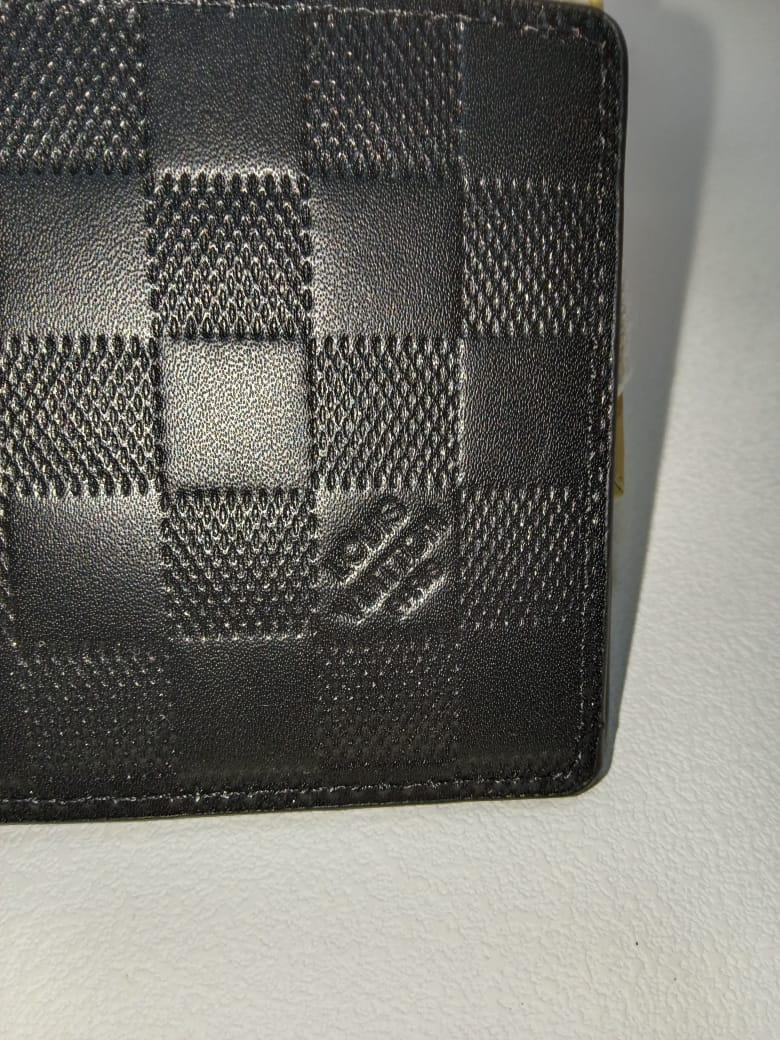 Louis Vuitton Damier Graphite Multiple Wallet Black Leather Bifold Men's